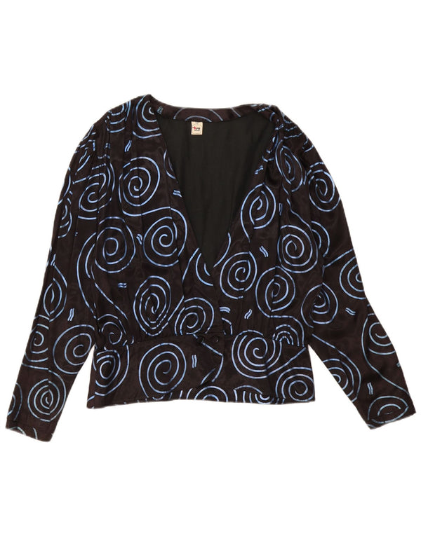 TRU Γυναικείο πουκάμισο Abstract Pattern Μπλούζα IT 42 Μεσαίο Μαύρο