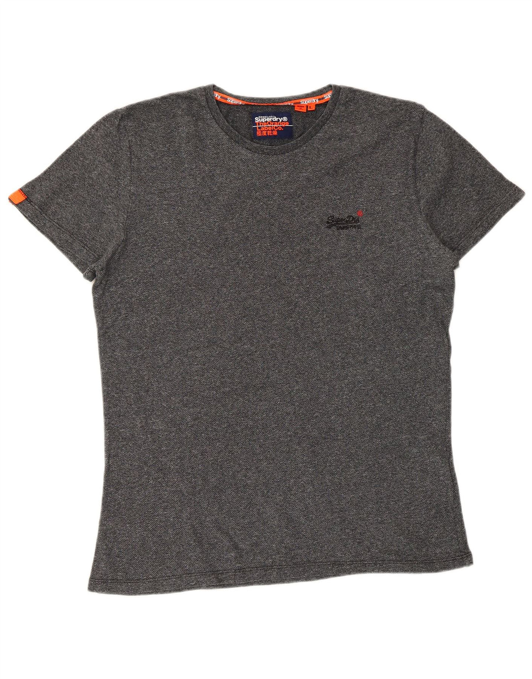 SUPERDRY Mens T-Shirt Top Large Grey Cotton