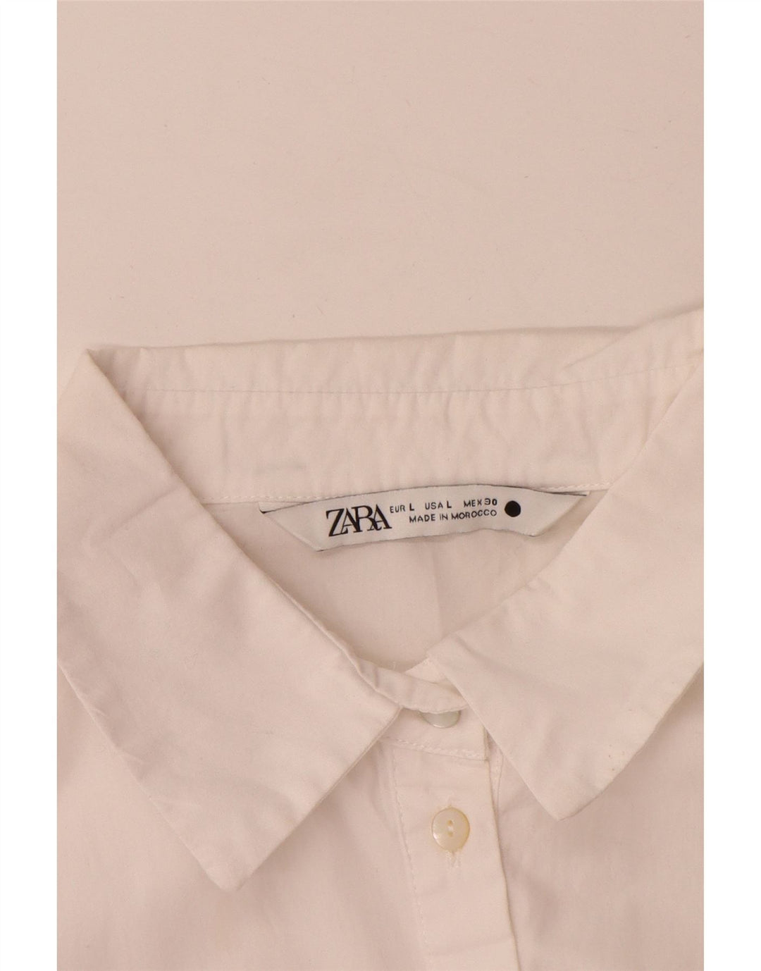 Zara γυναικείο φόρεμα 3/4 με μανίκια A-line UK 14 μεγάλο λευκό πολυεστέρα