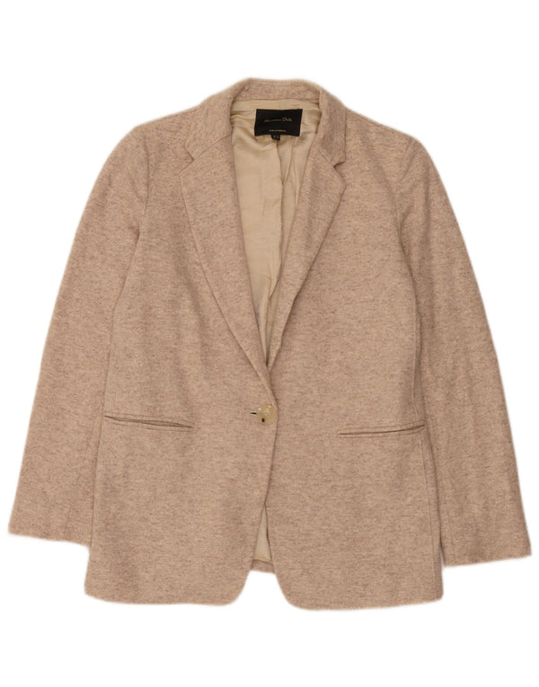 Massimo Dutti Γυναικείο πλεκτό μπουφάν μπλέιζερ EU 38 Small Beige Flecked