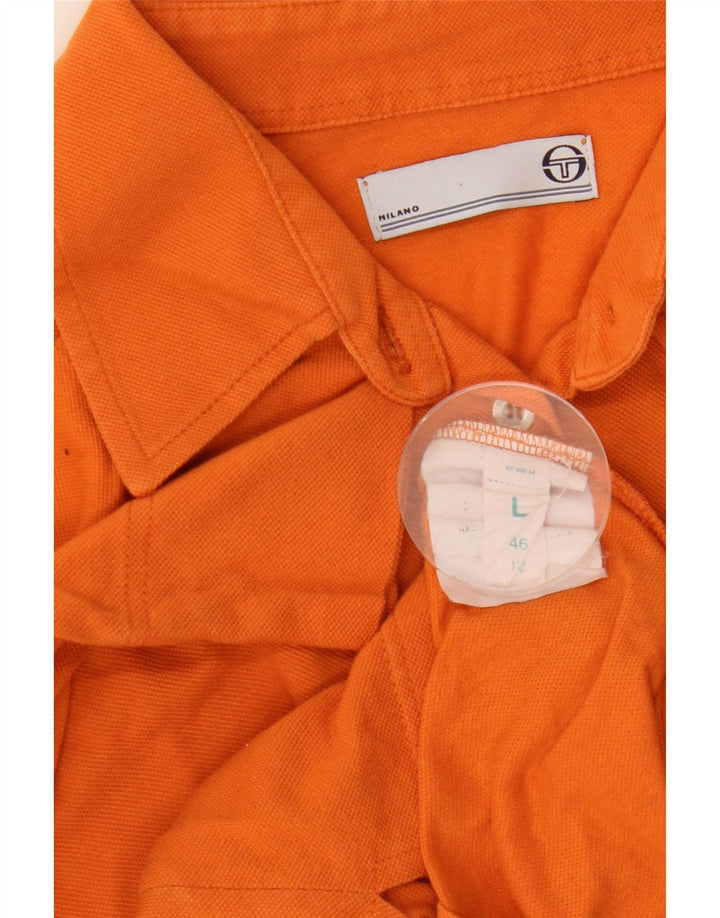 Sergio Tacchini γυναικείο πουκάμισο 3/4 μανίκι IT 46 μεγάλο πορτοκαλί