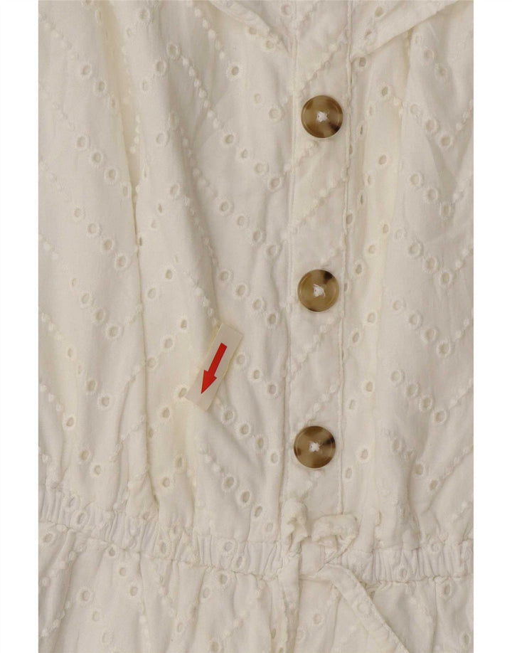 Benetton Γυναικείο Playsuit Off Shoulder UK 14 Medium White