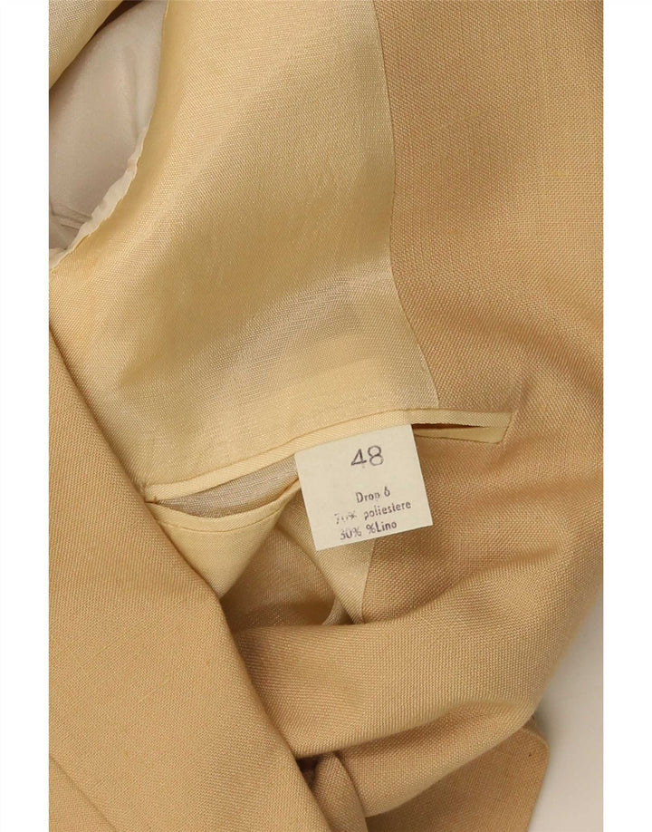 Vintage Ανδρικό Μπουφάν Blazer με 2 Κουμπιά IT 48 Medium Beige Polyester