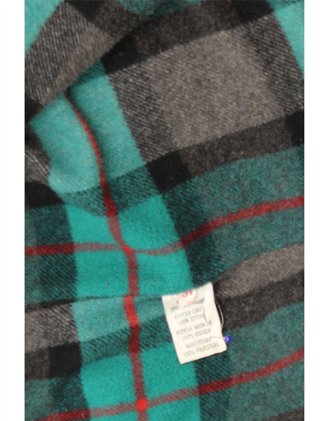 Vintage Ανδρικό παλτό Duffle με κουκούλα IT 46 Small Green Wool