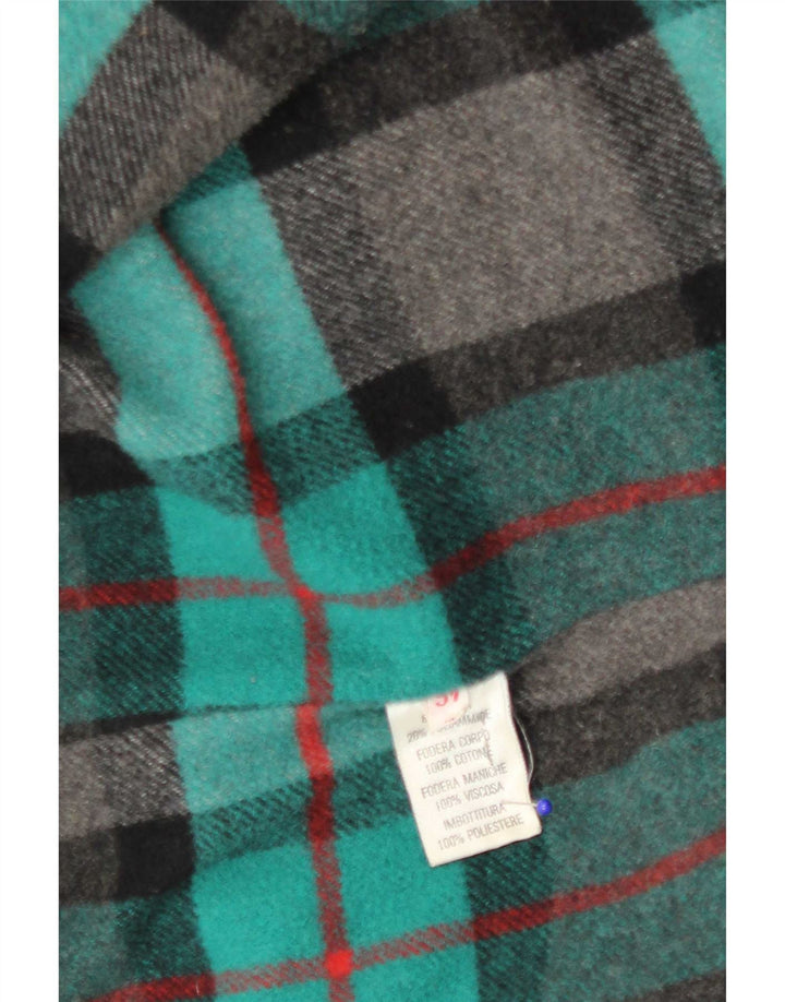 Vintage Ανδρικό παλτό Duffle με κουκούλα IT 46 Small Green Wool