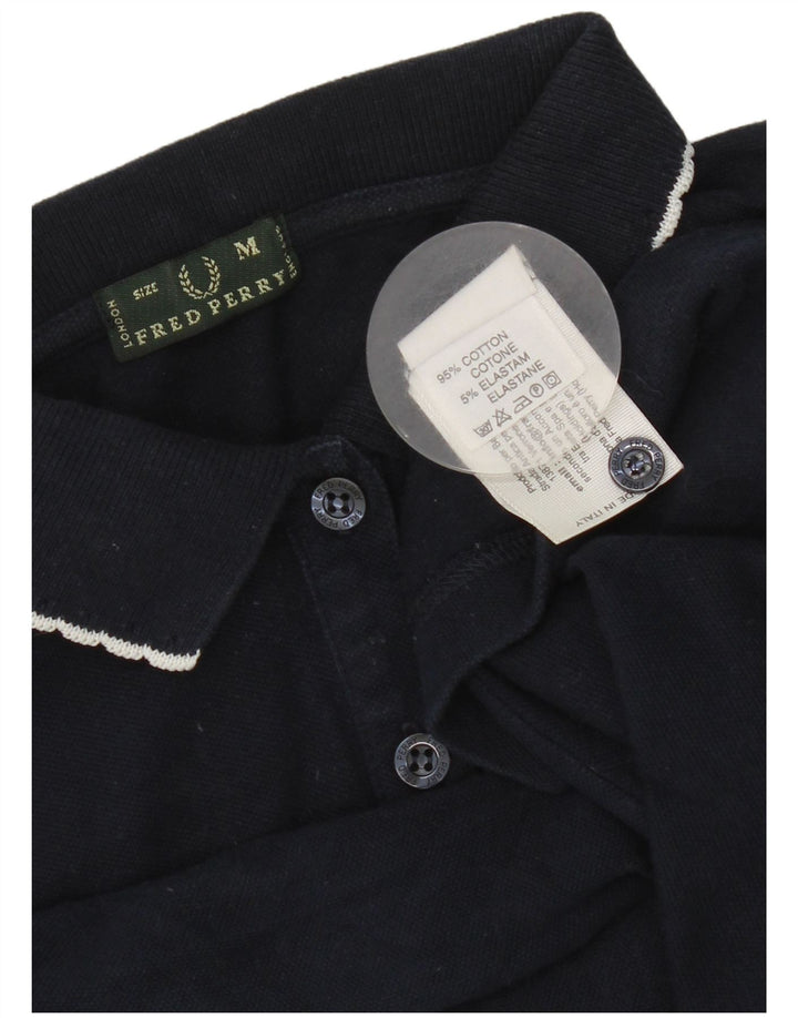 Fred Perry Γυναικείο πουκάμισο πόλο UK 12 Medium Navy Blue βαμβακερό