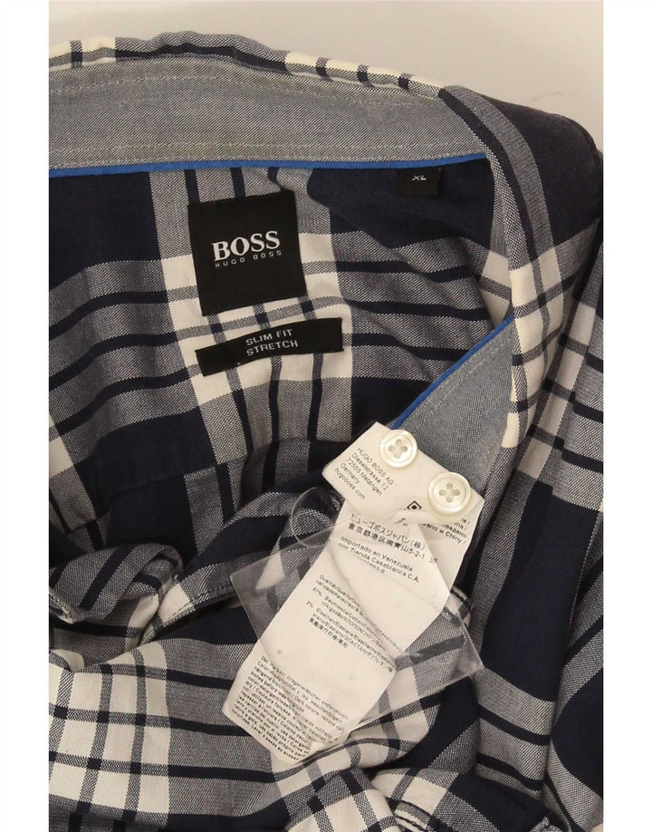 Ανδρικό πουκάμισο Hugo Boss Slim Fit XL Μαύρο βαμβακερό