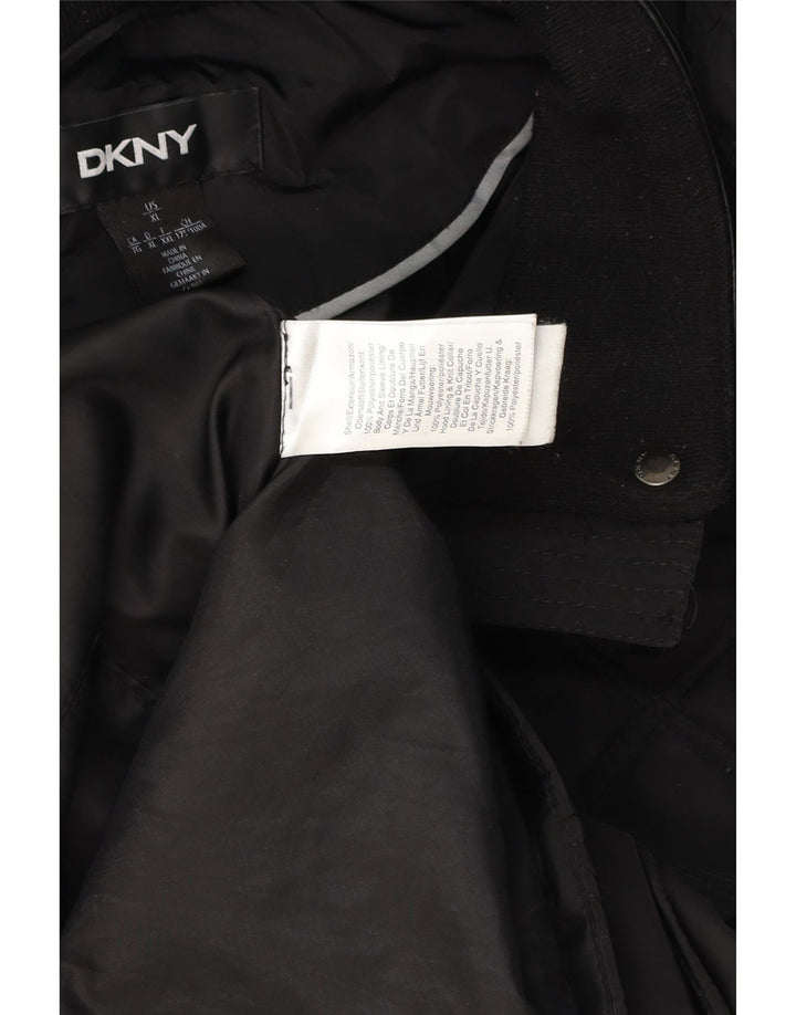 DKNY Γυναικείο Καπιτονέ παλτό UK 18 XL Μαύρο Πολυεστέρας