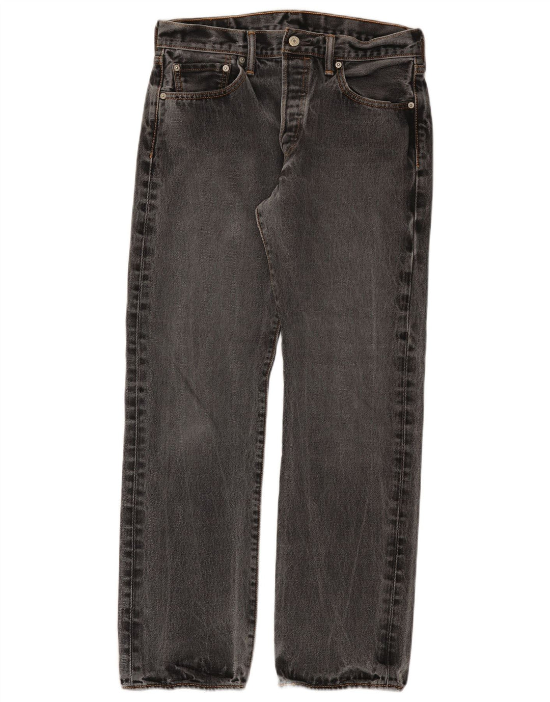 Levi's Mens 501 Straight Jeans W32 L32 Γκρι βαμβακερό
