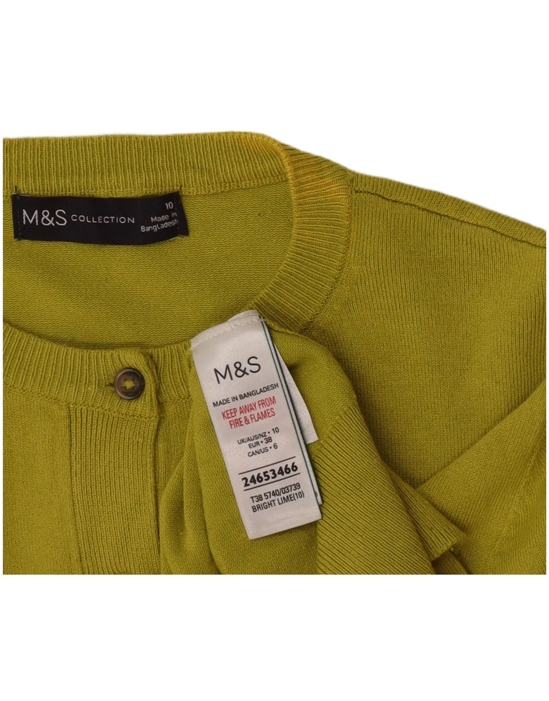 Marks & Spencer Γυναικεία ζακέτα πουλόβερ UK 10 Small Green Viscose