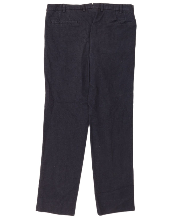 Massimo Dutti Ανδρικό ίσιο παντελόνι EU 44 Large W34 L33 Navy Blue
