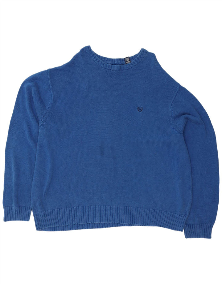 Ανδρικό πουλόβερ Chaps Big Crew Neck Jumper 4XL Μπλε βαμβακερό