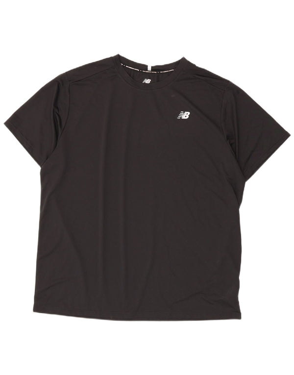Ανδρικό T-Shirt New Balance Top 2XL μαύρο πολυεστέρα