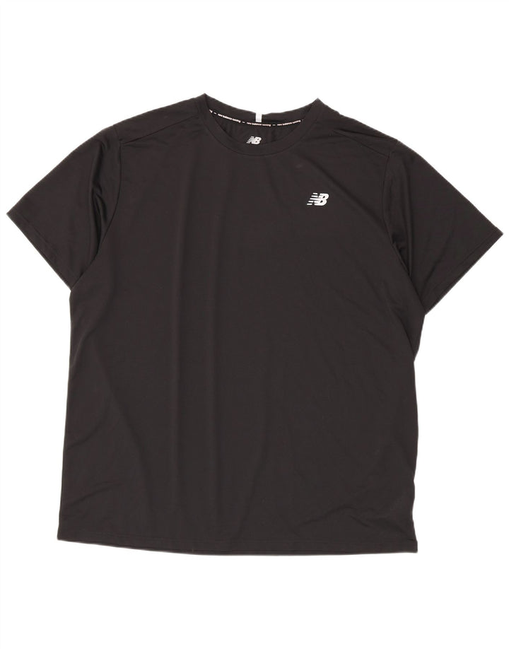 Ανδρικό T-Shirt New Balance Top 2XL μαύρο πολυεστέρα