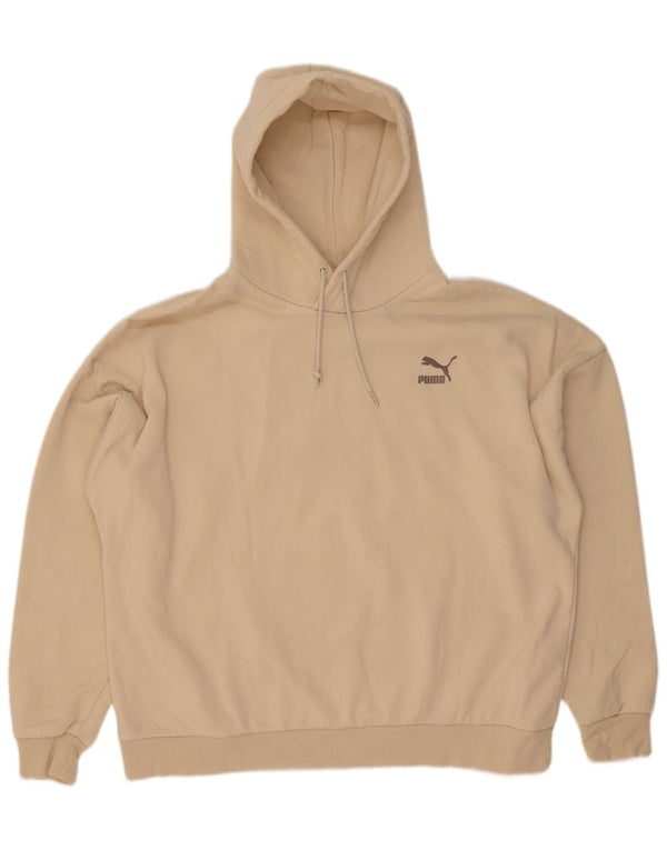 Puma Γυναικείο Graphic Hoodie Jumper UK 16 Large Beige