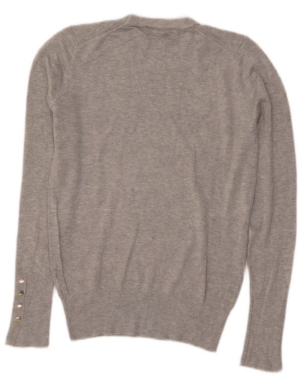 Zara Γυναικείο πουλόβερ με λαιμόκοψη UK 12 Medium Grey