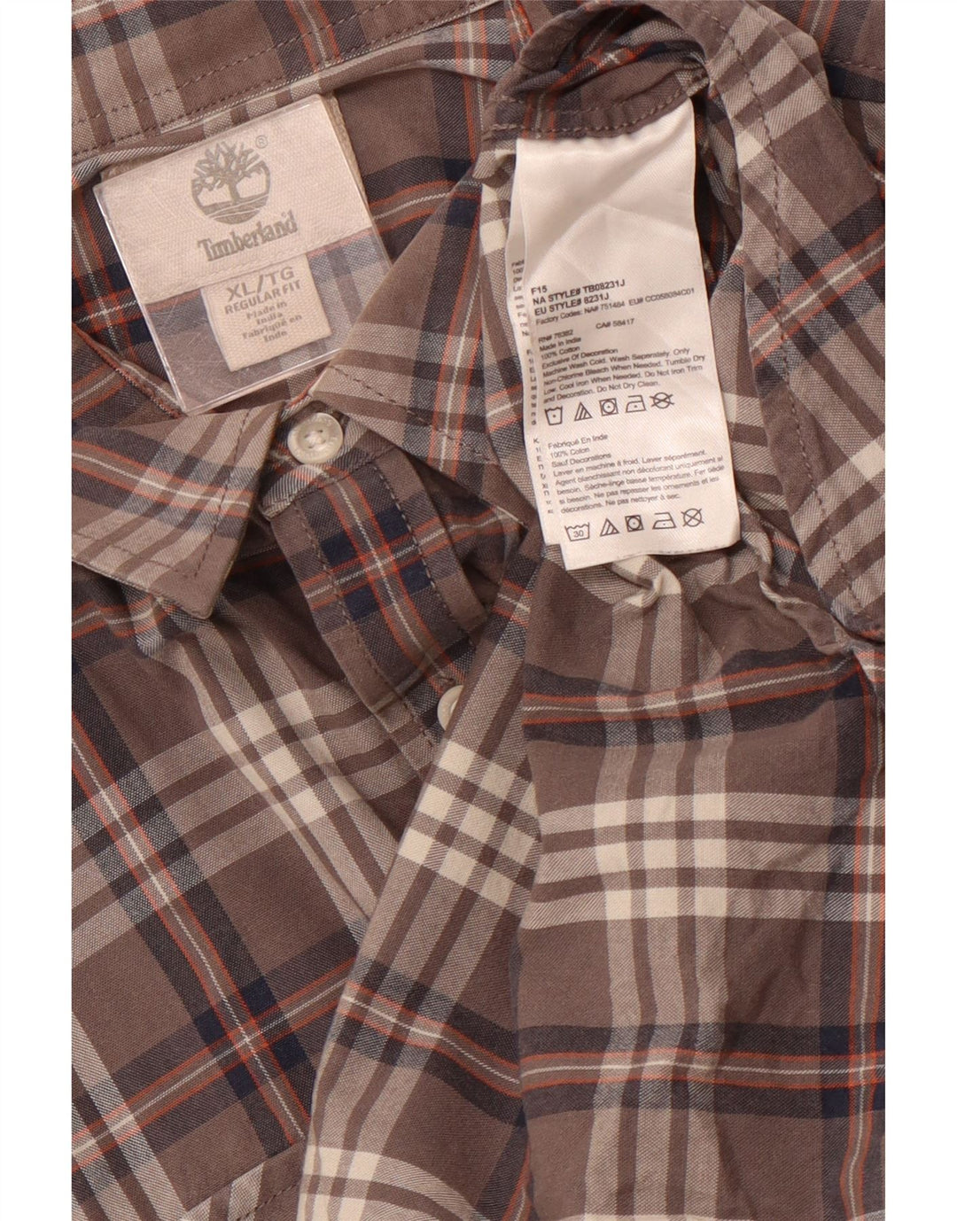 TIMBERLAND Ανδρικό πουκάμισο κανονικής εφαρμογής XL γκρι βαμβακερό