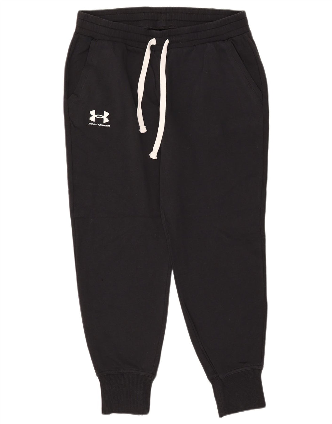UNDER ARMOR Γυναικεία αθλητική φόρμα παντελόνι Joggers UK 14 μεγάλο μαύρο βαμβακερό