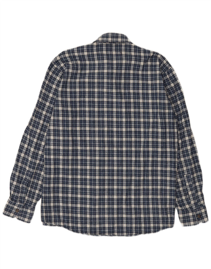 Ανδρικό πουκάμισο European Project Φανελένιο πουκάμισο μεσαίο μπλε βαμβακερό καρό