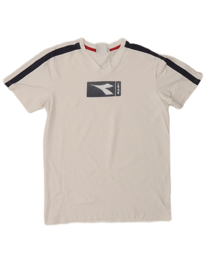 Ανδρικό γραφικό T-Shirt DIADORA Top Medium White Colourblock