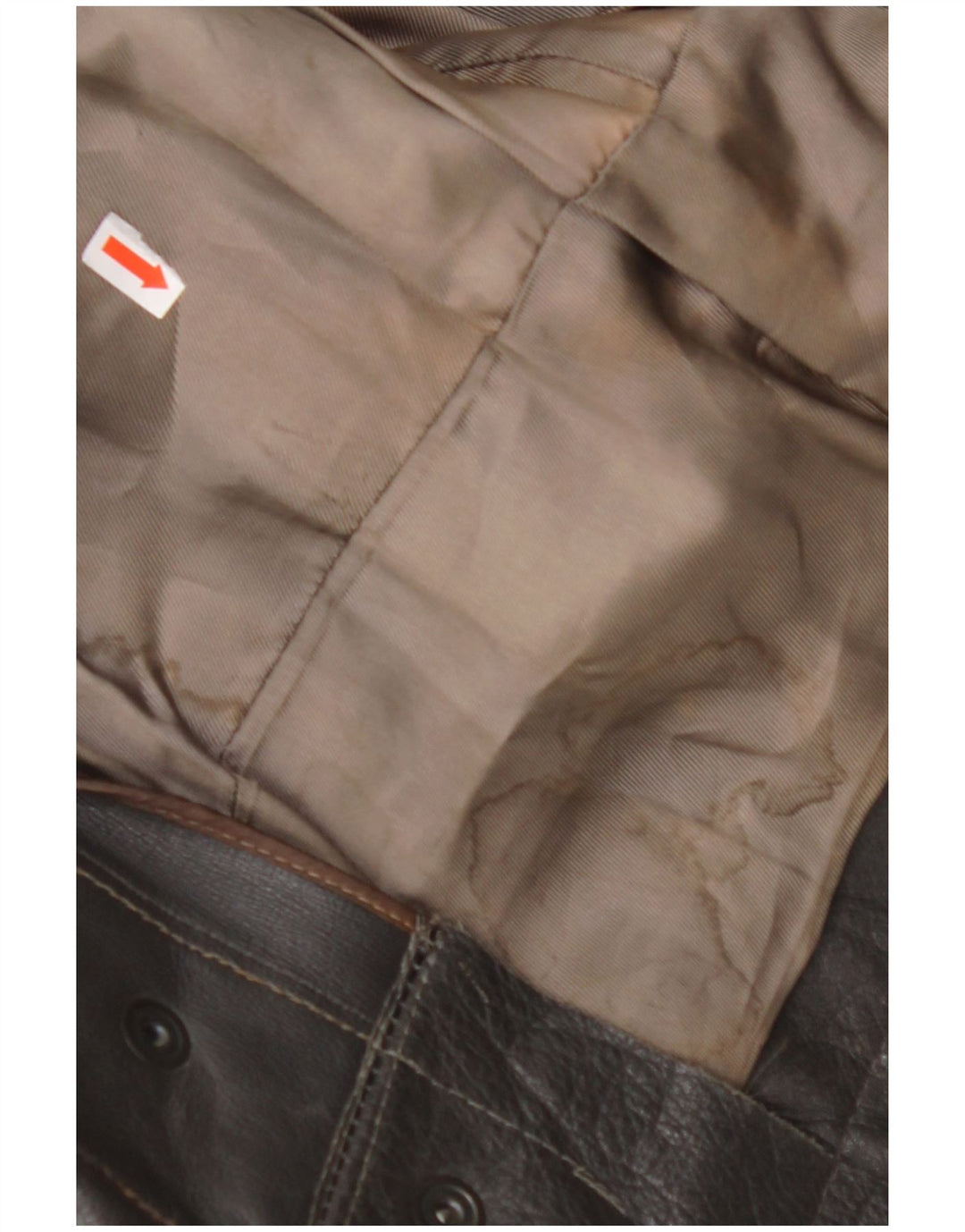 VINTAGE Γυναικείο Δερμάτινο Μπουφάν UK 14 Μεσαίο Μαύρο