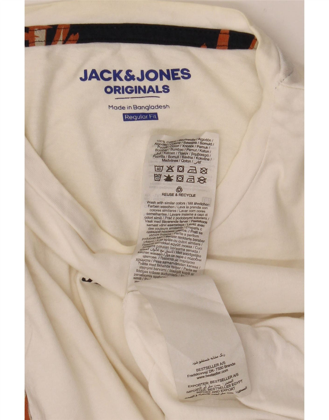 Jack & Jones Ανδρικό μπλουζάκι με γραφικό κανονική εφαρμογή Τοπ μεσαίο λευκό φλοράλ