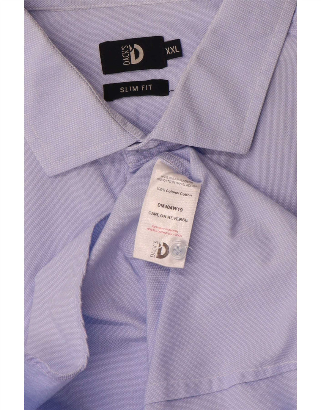 Ανδρικό πουκάμισο Dack's Slim Fit 2XL Μπλε βαμβακερό