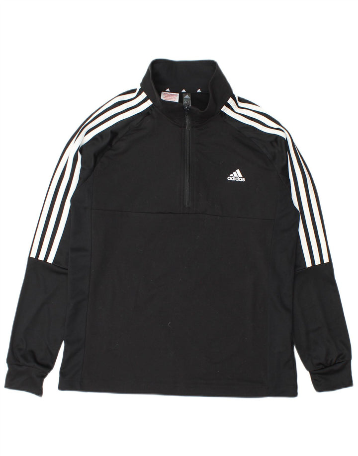 Adidas Boys Aeroready φόρμα πουλόβερ με φερμουάρ 13-14 ετών Μαύρο