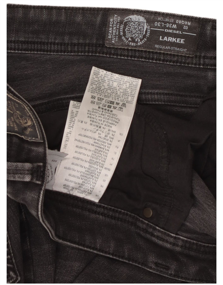 Diesel Γυναικείο Larkee Regular Straight Jeans W36 L30 Μαύρο βαμβακερό