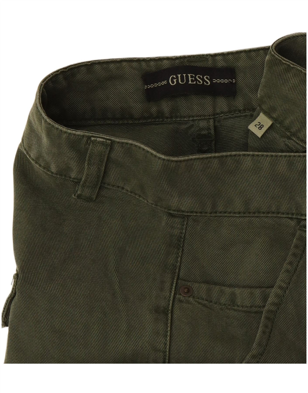 Guess Womens Joggers Cargo Παντελόνι W28 L29 Πράσινο