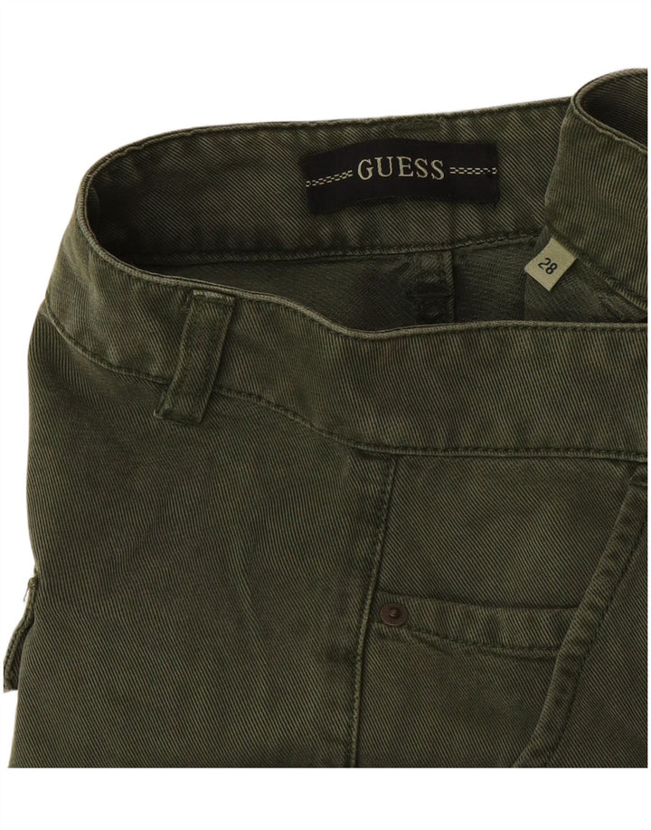 Guess Womens Joggers Cargo Παντελόνι W28 L29 Πράσινο