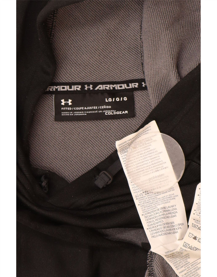 Under Armour Mens Cold Gear Graphic Hoodie Jumper Μεγάλος Μαύρος Πολυεστέρας