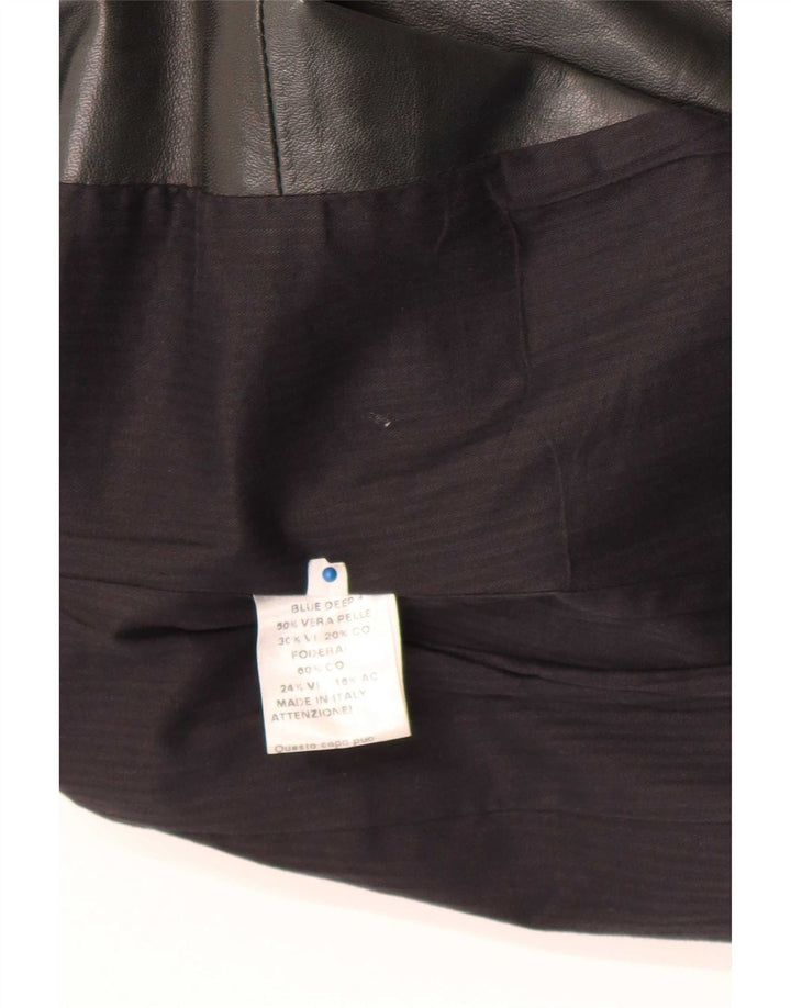 Vintage Γυναικείο Δερμάτινο Μπουφάν IT 40 Small Green Leather