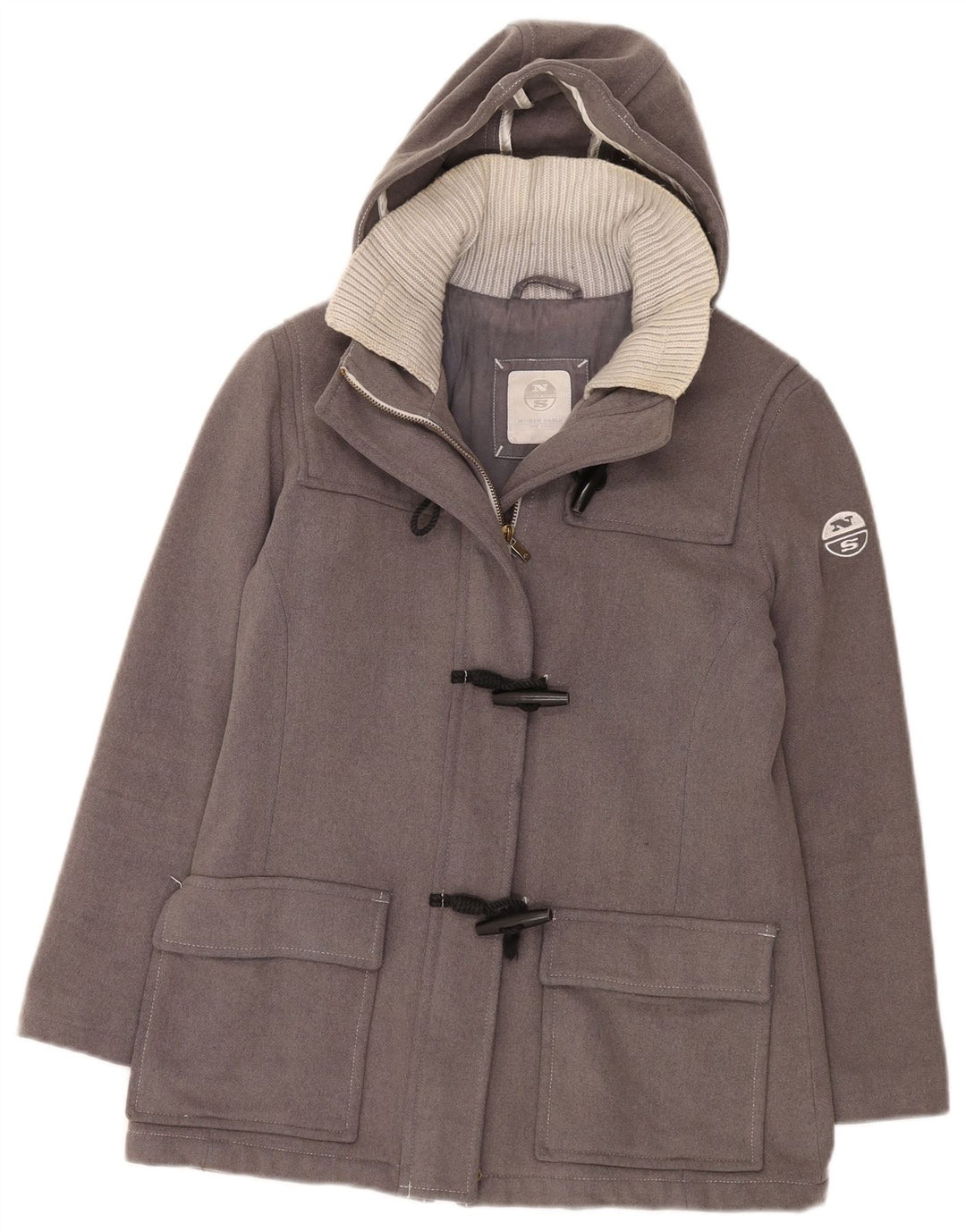 North Sails Γυναικείο μπουφάν με κουκούλα Duffle UK 10 Small Grey Wool