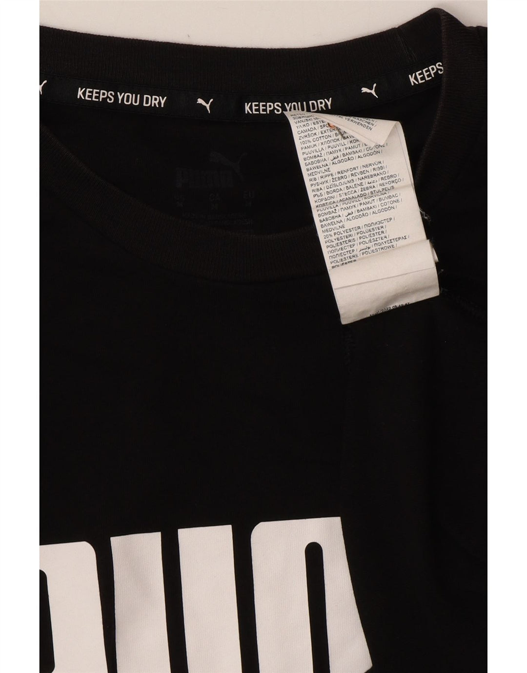 Ανδρικό γραφικό μπλουζάκι PUMA, μεσαίο μαύρο βαμβακερό