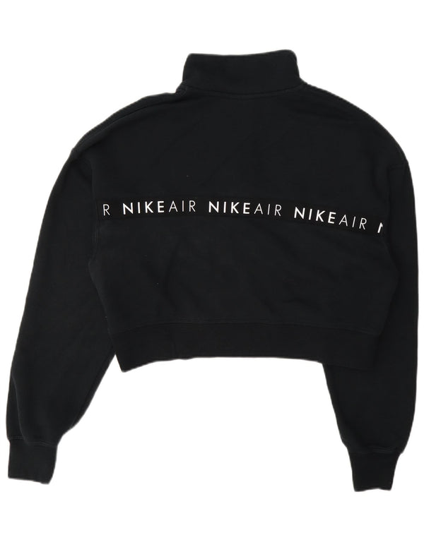 Γυναικείο φούτερ Nike Crop με φερμουάρ με λαιμόκοψη Jumper UK 14 Medium Navy Blue