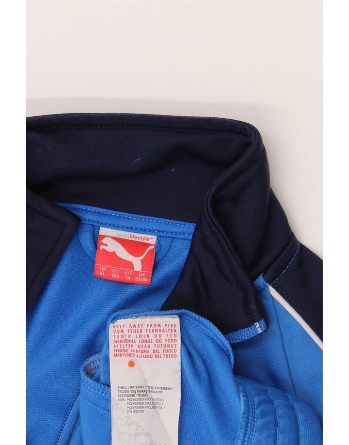 Puma Boys Graphic αθλητική φόρμα Top Jacket 13-14 Years Blue Colourblock