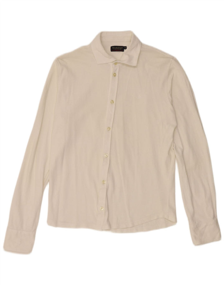 Ανδρικό πουκάμισο Brooksfield Slim Fit IT 48 Small White