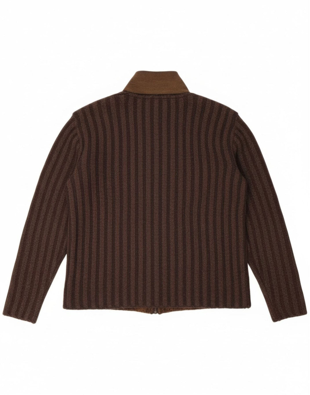 Ανδρικό πουλόβερ vintage ζακέτα IT 50 μεσαίου καφέ χρώματος βαμβακερό