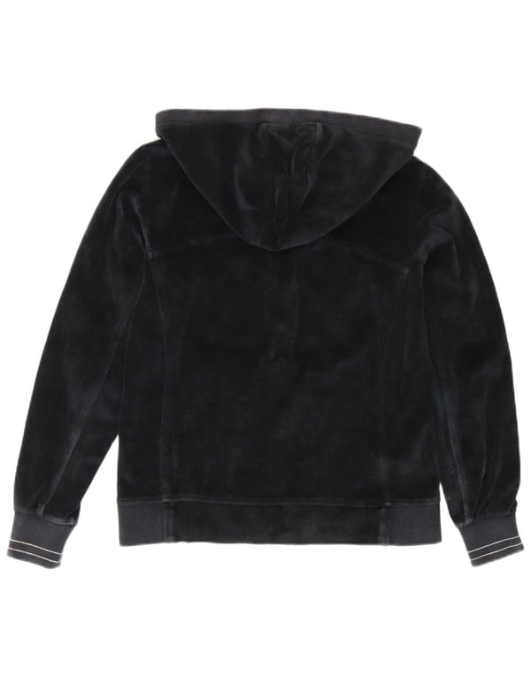 Γυναικείο Champion Easy Fit Velvet Zip Hoodie πουλόβερ UK 10 Small Navy Blue
