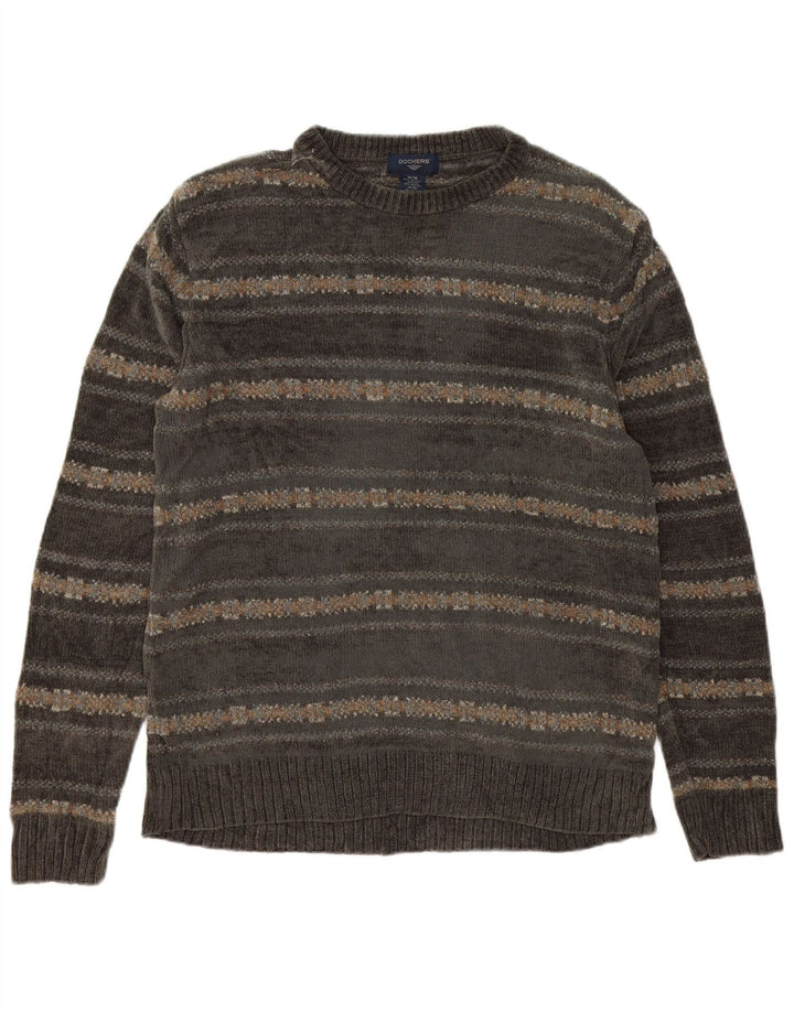 Ανδρικό πουλόβερ Dockers Crew Neck Jumper Medium Grey Fair Isle Acrylic