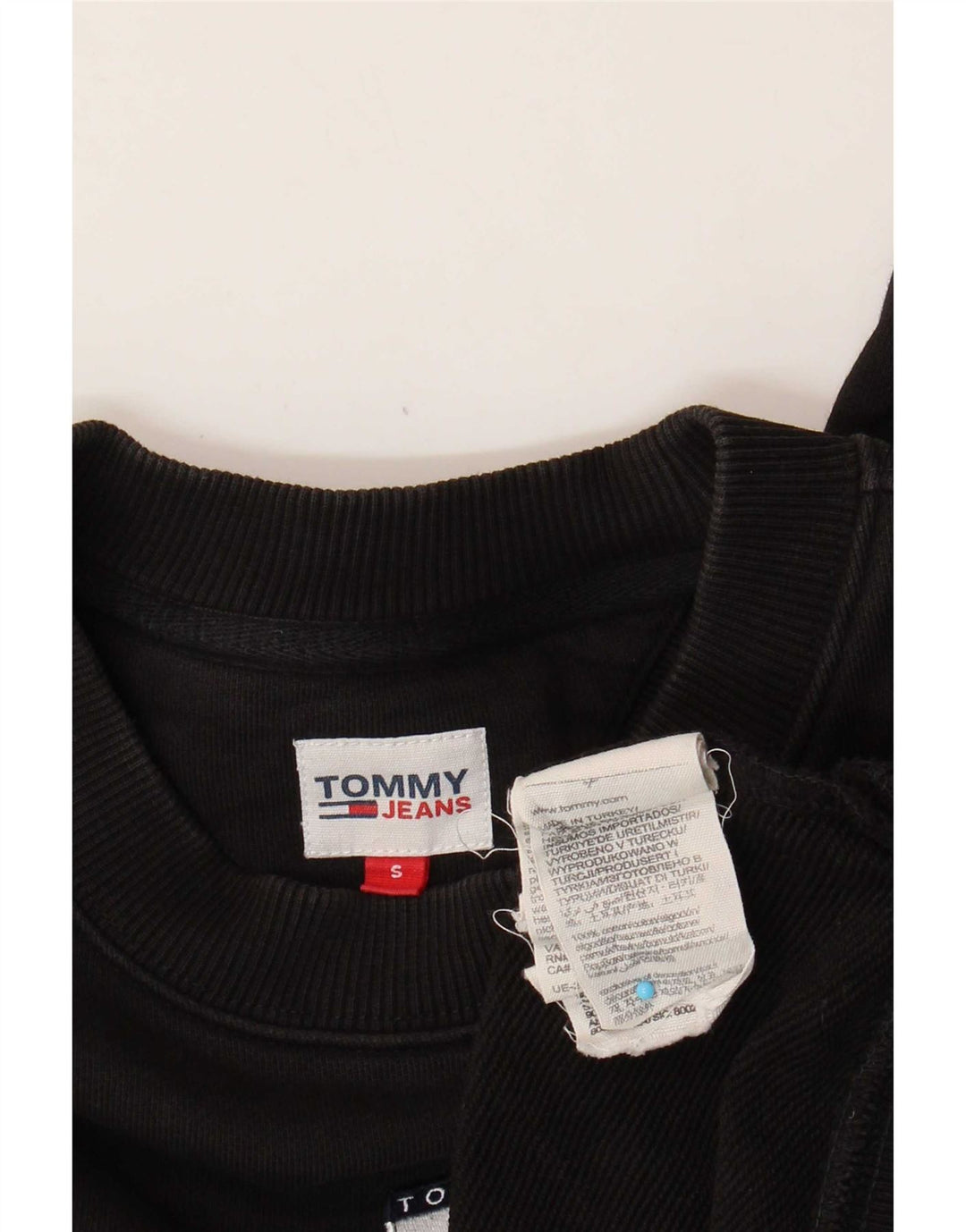 Tommy Hilfiger Γυναικεία φούτερ Crop Oversized Jumper UK 10 Small Black