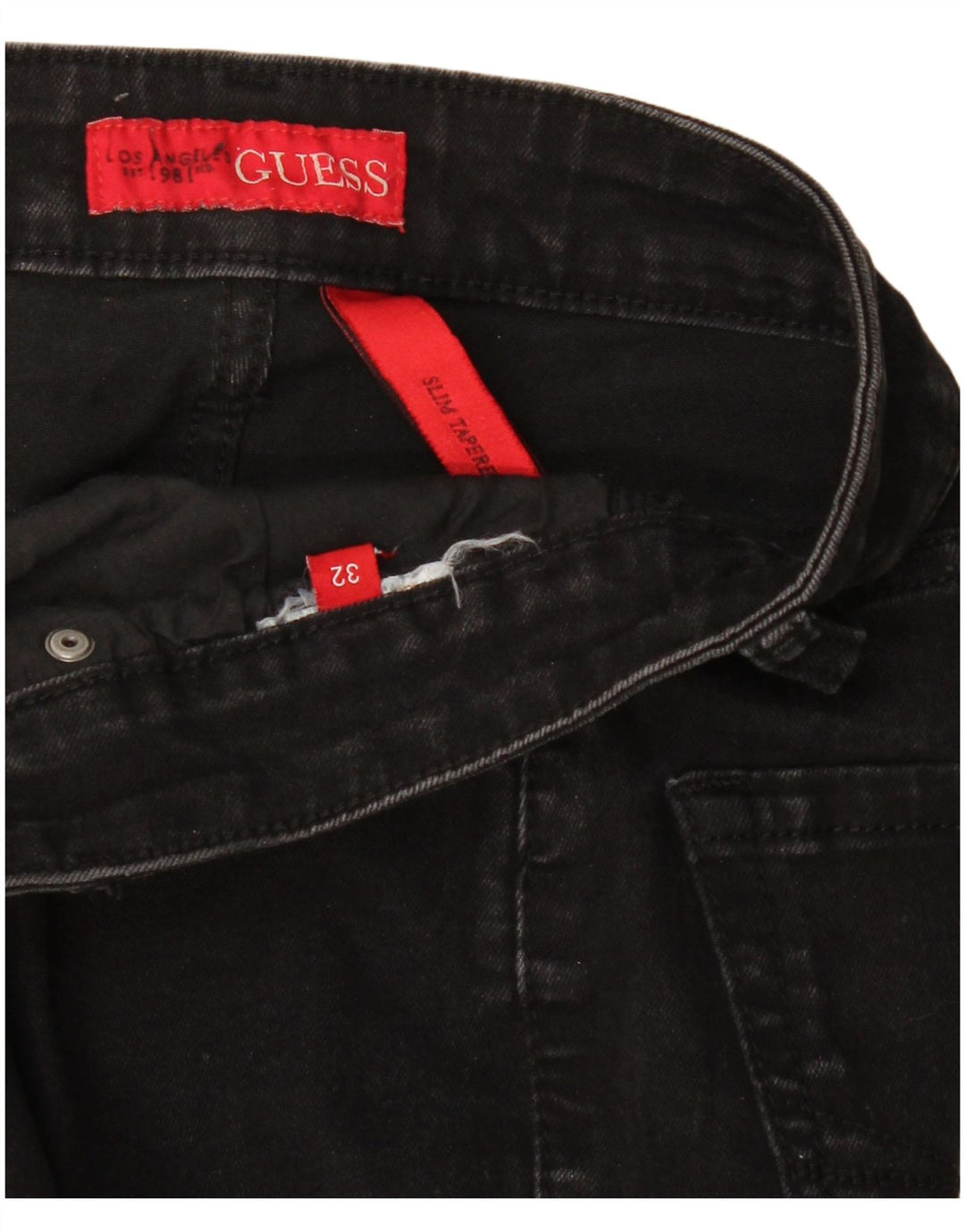 Guess Γυναικείο Slim Tapered Jeans W32 L27 Μαύρο