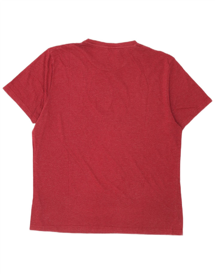 Ben Sherman Ανδρικό γραφικό T-Shirt Top μεγάλο κόκκινο βαμβακερό