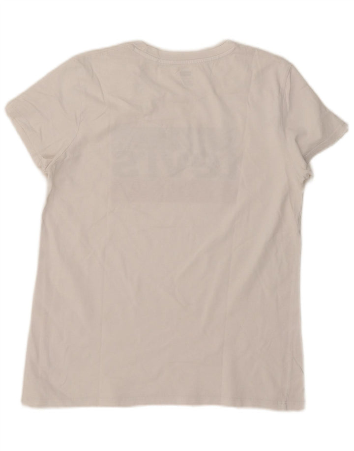 Γυναικείο γραφικό T-Shirt Levi's Top UK 14 Medium White