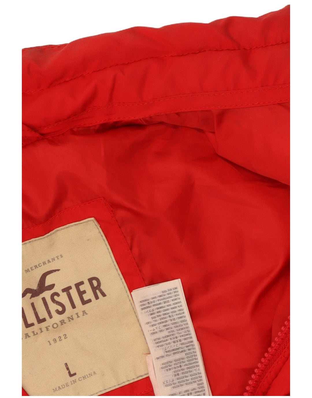 Hollister Ανδρικό padded Gilet UK 40 Large Red Polyester