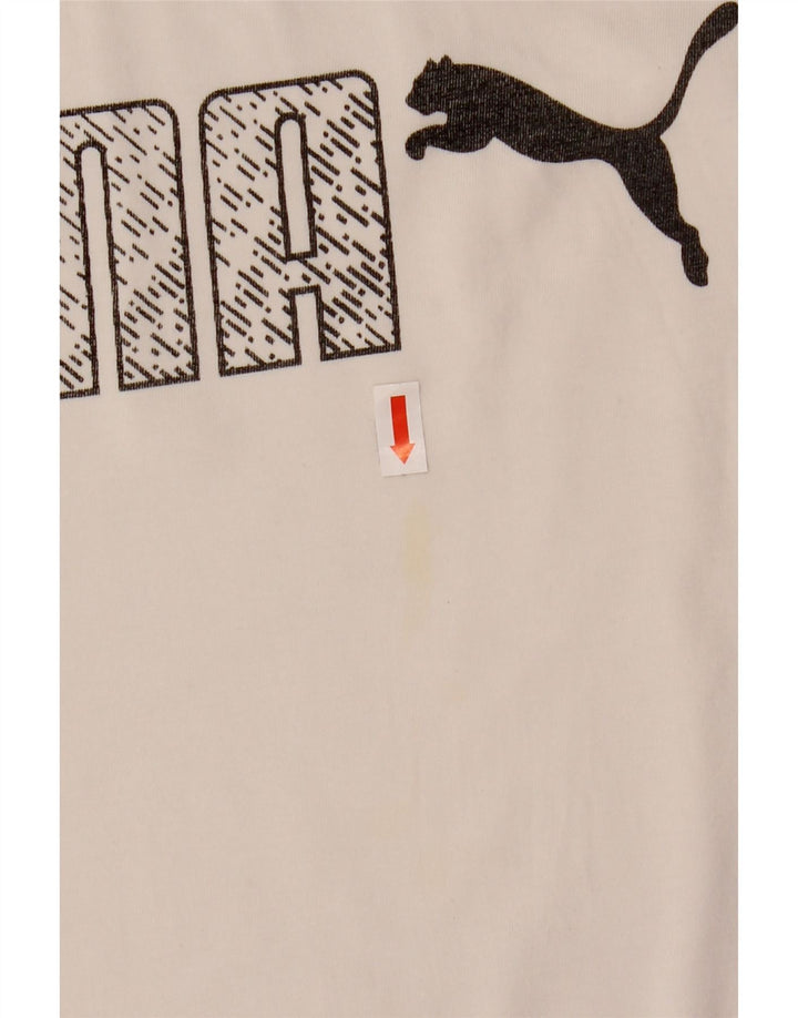 Ανδρικό γραφικό μπλουζάκι Puma Top Medium White