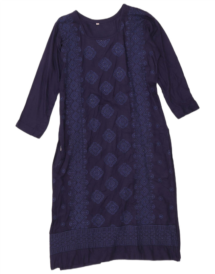 Vintage Γυναικείο φόρεμα A-Line EU 38 Medium Navy Blue Geometric