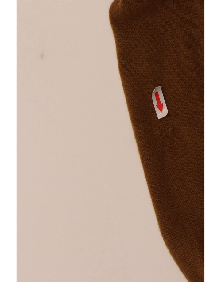 Ανδρικό πουλόβερ ζακέτα BENETTON IT 48 Μαλλί αρνιού μεσαίου καφέ