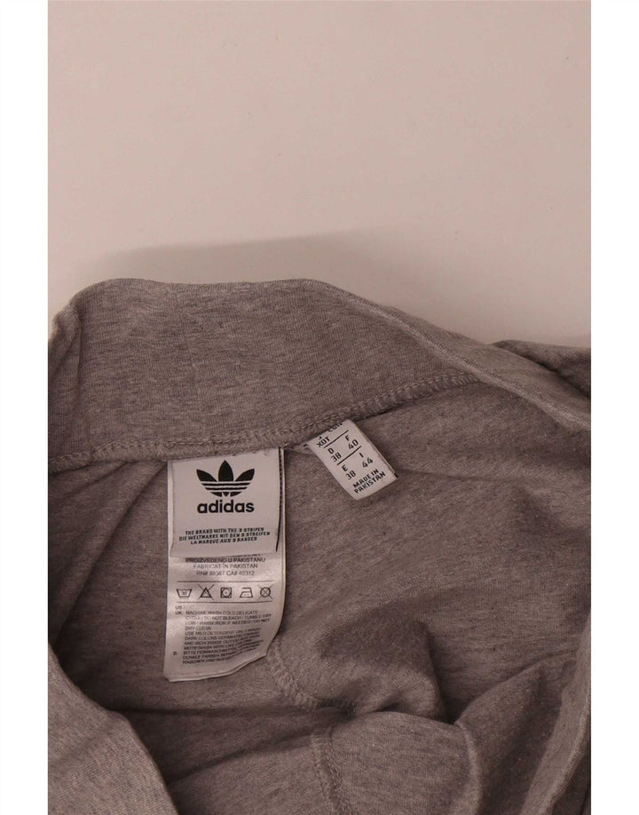Γυναικείο κολάν Adidas UK 12 Βαμβακερό μεσαίο γκρι
